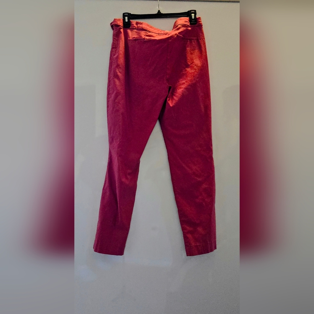 Women's pants dark pink size 12 with embellishments on front belt area.